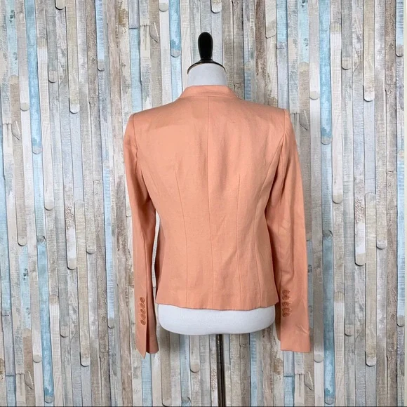 BCBG XS Abree Draped Open Front Jacket Blazer Pink - Picture 5 of 8